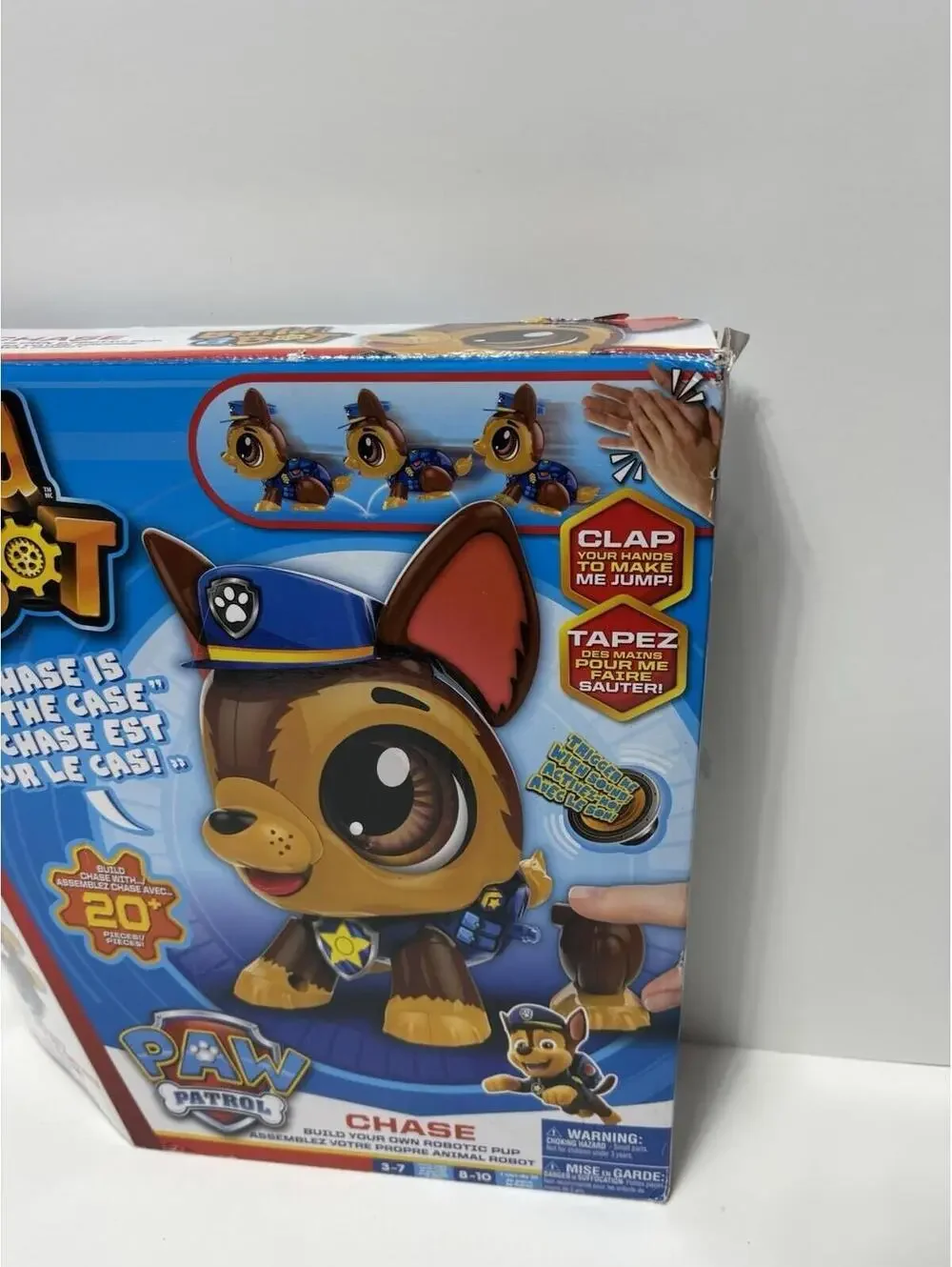 Build-A-Bot Paw Patrol Chase Motorized STEM Toy, Buildable Figure with Light-Up